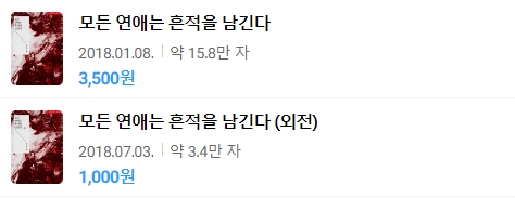 표지 변경) 미지호-모든 연애는 흔적을 남긴다 (개정증보판, 재출간) 표지 변경) 미지호-모든 연애는 흔적을 남긴다 (개정증보판, 재출간)