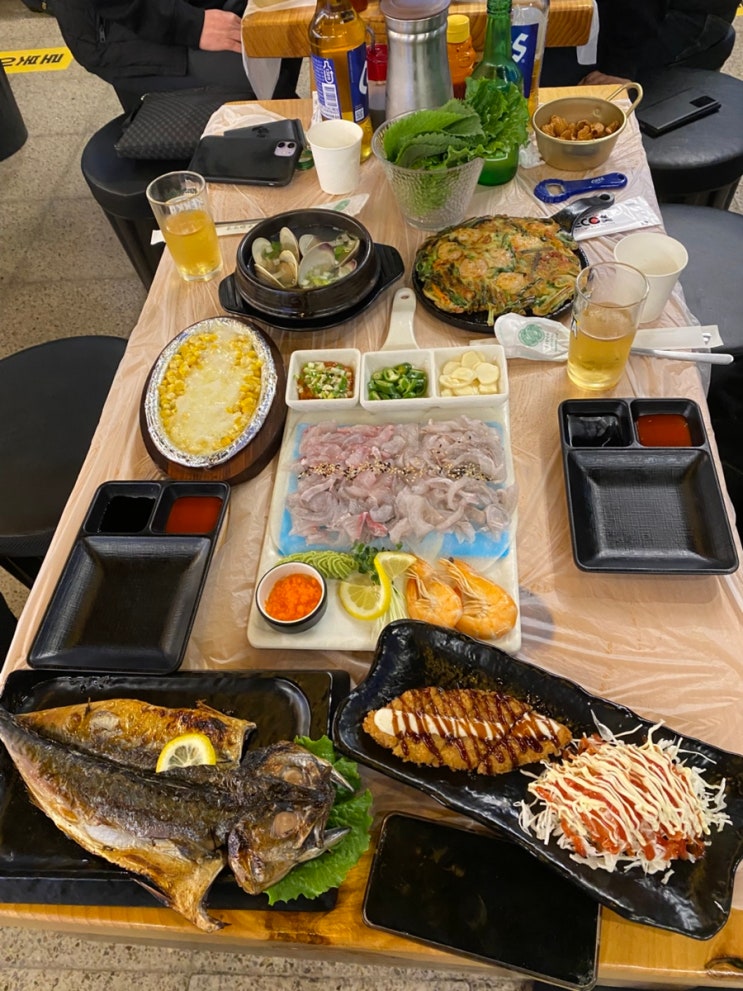 군산 조촌동 선주네포차 소맥비율 알려드림 조촌동 맛집 횟집 반반모듬세트 군산롯데몰맛집 재방문 할 군산 맛집 포차