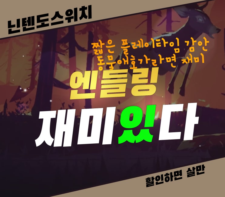  엔들링 익스팅션 이즈 포에버 할인하면 살만한 닌텐도 버전