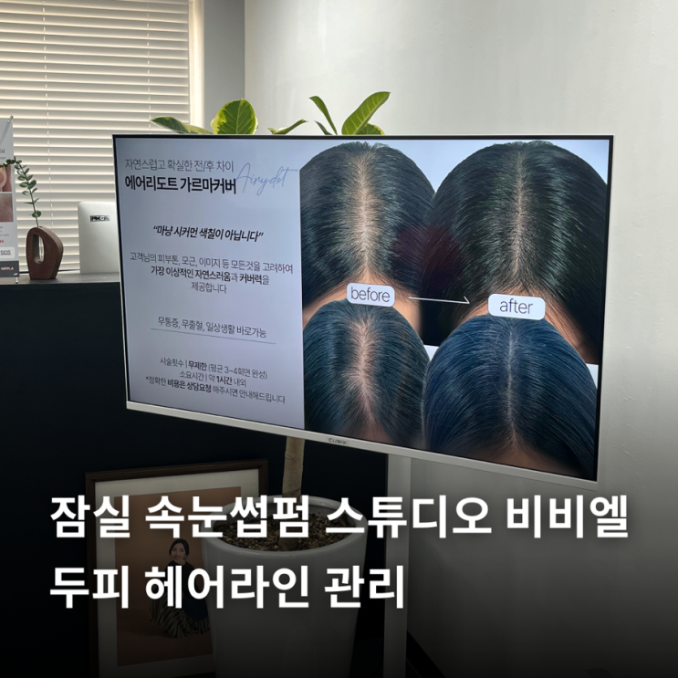  잠실 속눈썹펌 스튜디오 비비엘 두피 헤어라인 관리
