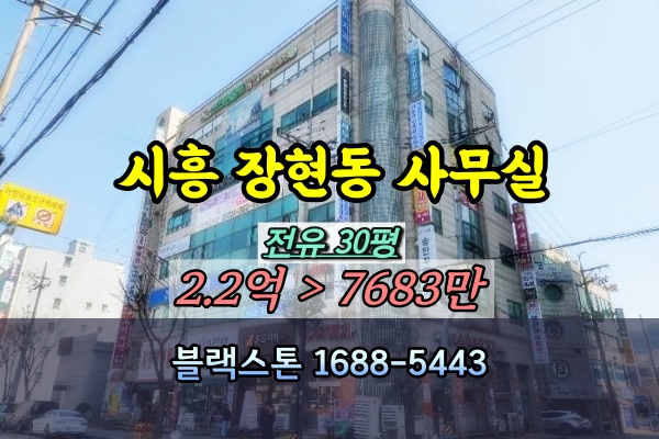  시흥시 장현동 사무실 경매 상가 60평 1억이하 [2024타경1357]