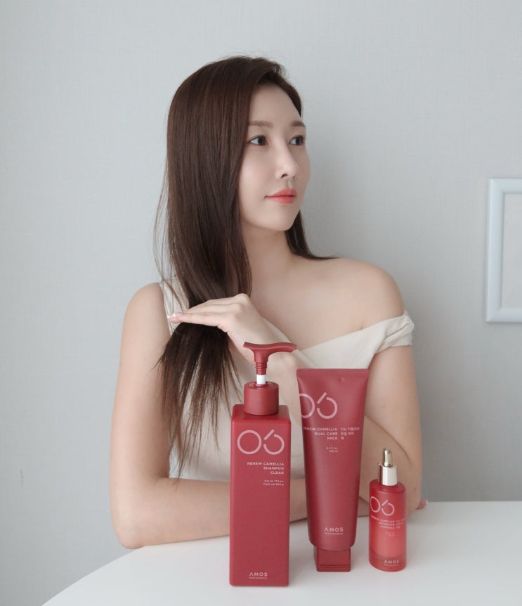  아모스 리뉴 카멜리아 샴푸 두피팩 앰플 두피 안티에이징 후기