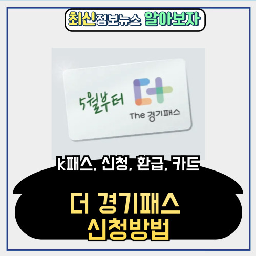  더 경기패스 신청방법 (ft. k패스, 신청, 환급, 카드)