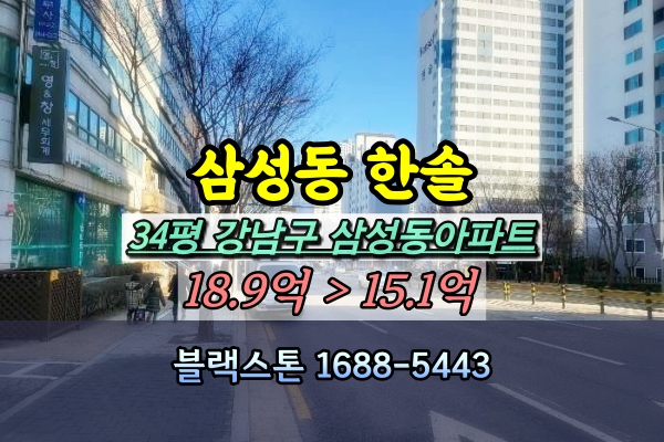  삼성동 한솔아파트 경매 34평 고층 [2022타경113124]