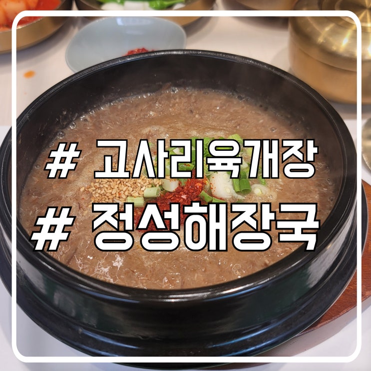  서초 교대 점심 고사리해장국 또간집 맛집 정성해장국