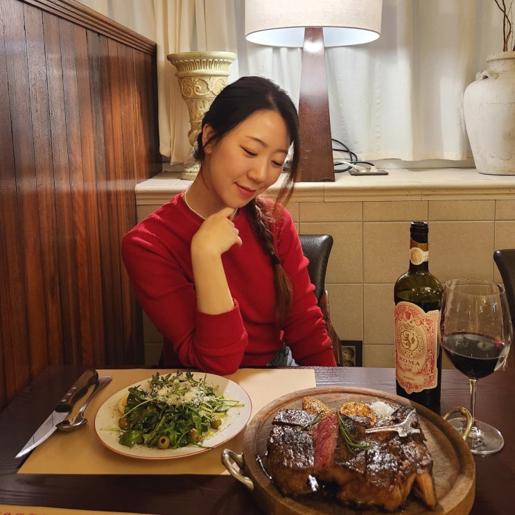  서울 티본스테이크 잠실 토스카노에서 석촌호수 데이트