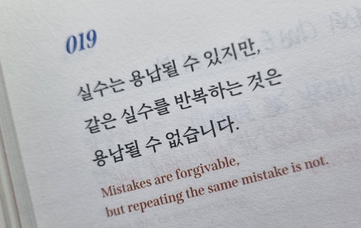  019 나는 나의 실수를 분명히 기억하고 행동한다