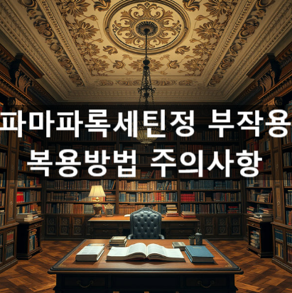  파마파록세틴정 부작용 복용방법 주의사항