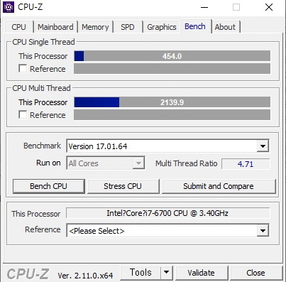  인텔 코어i7-6세대 6700 스카이레이크 cpu-z