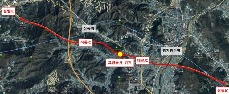  경기 광주시, 성남~장호원 국도 3호선 중대동 램프개설 공사로 야간 교통 통제 [한국철도일보]