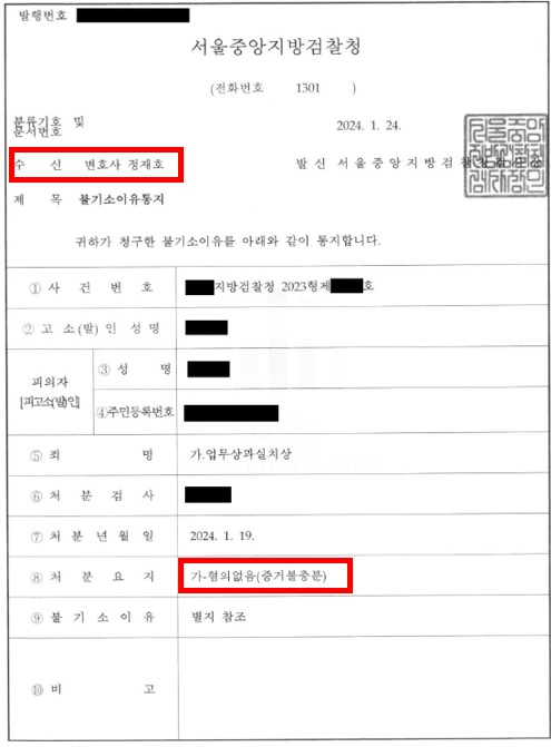  골절 사고로 인한 노인학대 업무상과실치상 불기소처분 받아냈습니다 정재호 변호사