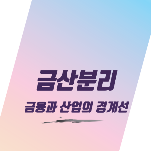  금산분리 금융과 산업의 경계선