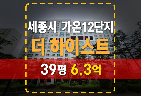  세종 다정동 가온마을 12단지 더하이스트 경매 분석