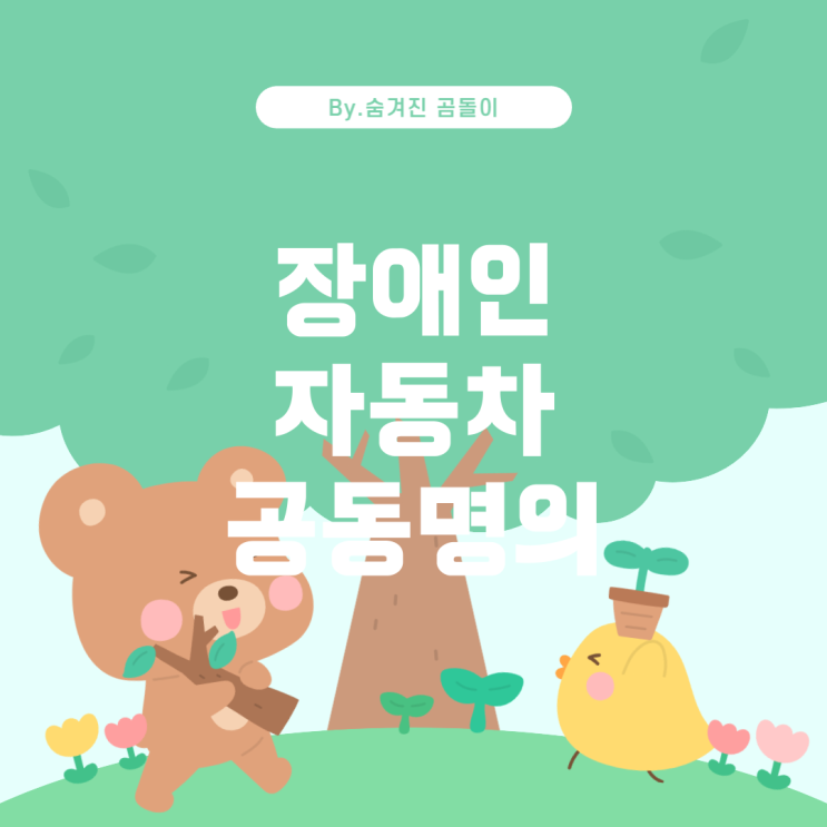  장애인 자동차 공동명의의 혜택 및 고려사항