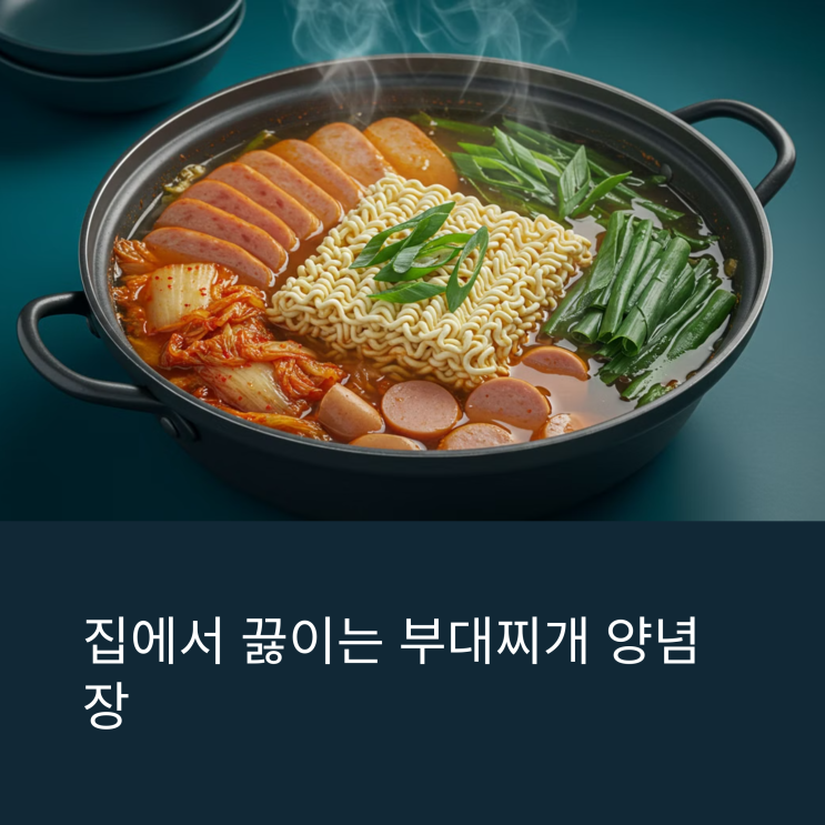  집에서 끓이는 부대찌개! 간편하지만 맛있는 양념장 레시피