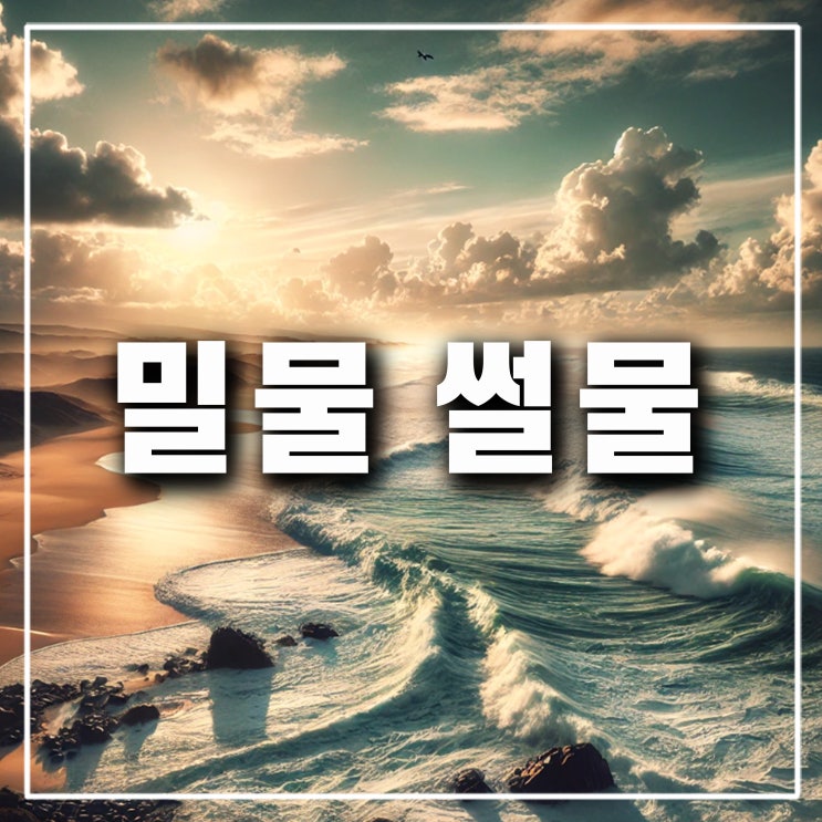  밀물 썰물 원리 뜻 조석표 시간 간조 만조 바다타임 물때표 보는법