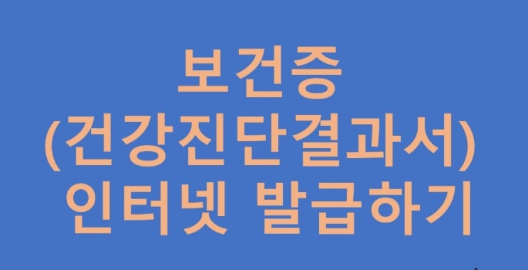  보건증(건강진단결과서) 인터넷발급절차,방법,유효기간,발급대상자,재발급,과태료,