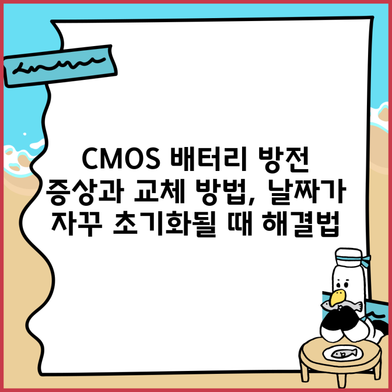 CMOS 배터리 방전 증상과 교체 방법, 날짜가 자꾸 초기화될 때 해결법
