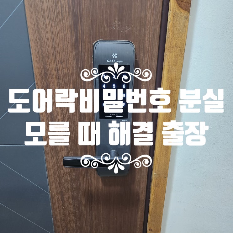  파주시 서패동 열쇠 게이트아이 MS701 도어락 비밀번호 분실 모를때 여는법