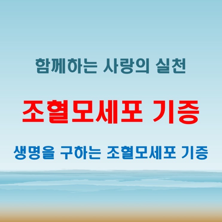  조혈모세포기증 등록과 신청 방법! 이식 조건까지 한눈에