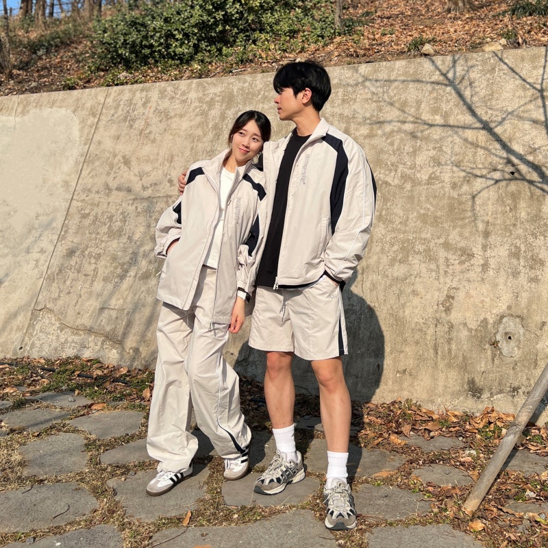 정채연 데일리 바람막이 셋업 코드그라피 CGP 씨지피 클래식과 편안함 굿