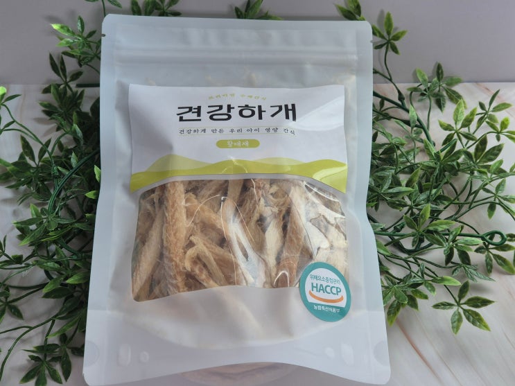  강아지 수제간식 추천 – 견강하개 강아지황태채 대용량 간식