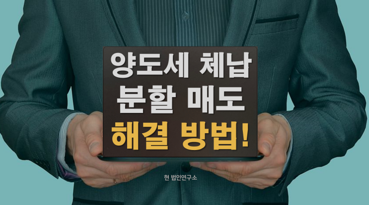  양도세 체납 소멸 해결! 토지 분할 매도 사례 주의점