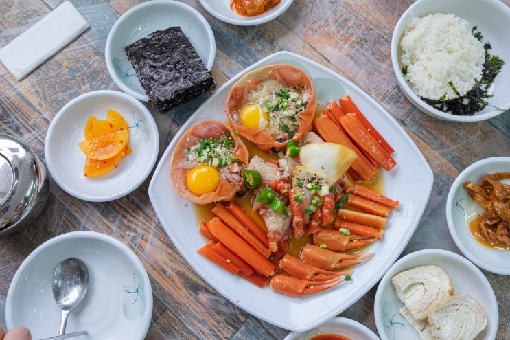  속초 홍게 맛집 해수욕장 근처 동해안붉은대게 푸짐한 게장 라면