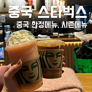 중국 스타벅스 한정메뉴 추천 - 시즌메뉴 상하이 카페추천