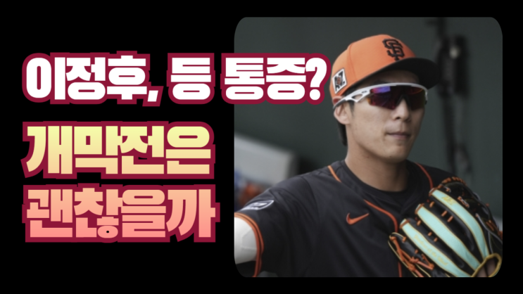 <b>이정후</b>, 등 통증으로 3경기 연속 <b>결장</b>… 샌프란시스코는... 