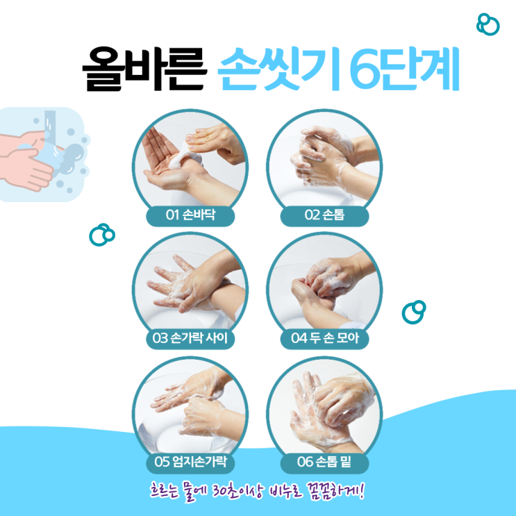  올바른 손 씻기 방법 6단계어와손 씻기 중요성 주의할 점 총 정리
