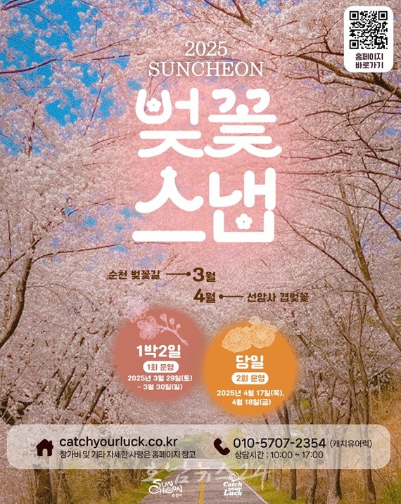  벚꽃 맛집 순천에서 여행하고, 인생사진 남기고! 숨겨진 벚꽃 포토존 배경으로 ‘벚꽃 스냅사진 투어’ 운영