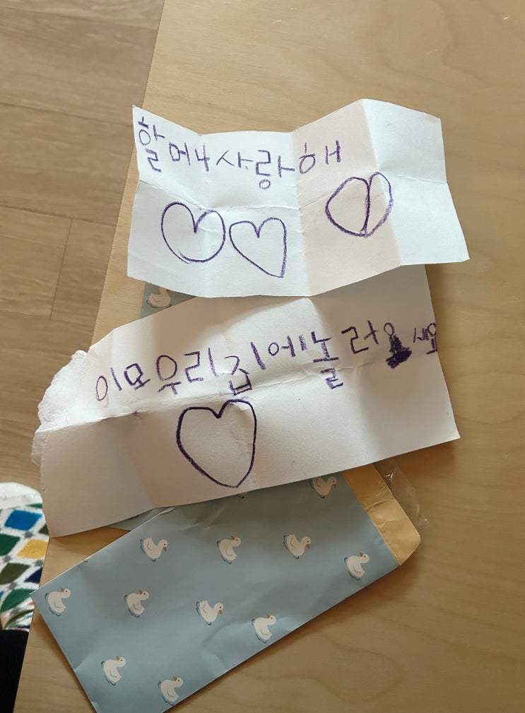  할머니 사랑해 ️️️ 이모 우리집에 놀러 오세요 ️