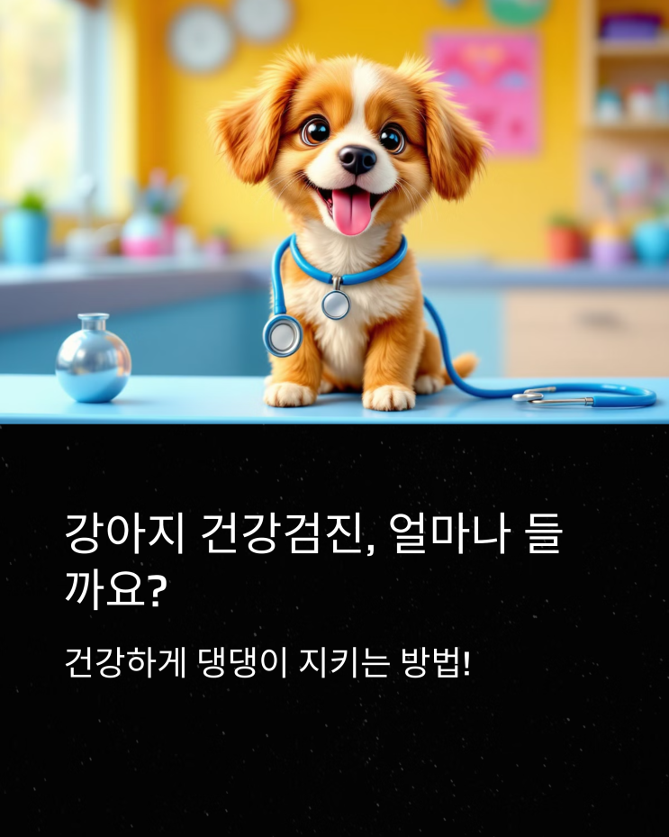  강아지 건강검진, 얼마나 들까요? 건강하게 댕댕이 지키는 방법!
