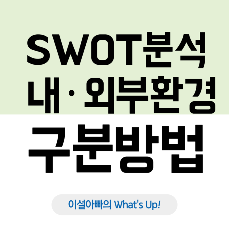  SWOT 분석: 내부 환경과 외부 환경을 명확히 구분하는 방법