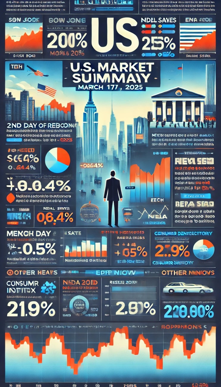  2025년 3월 17일 (월) 미국 증시 요약