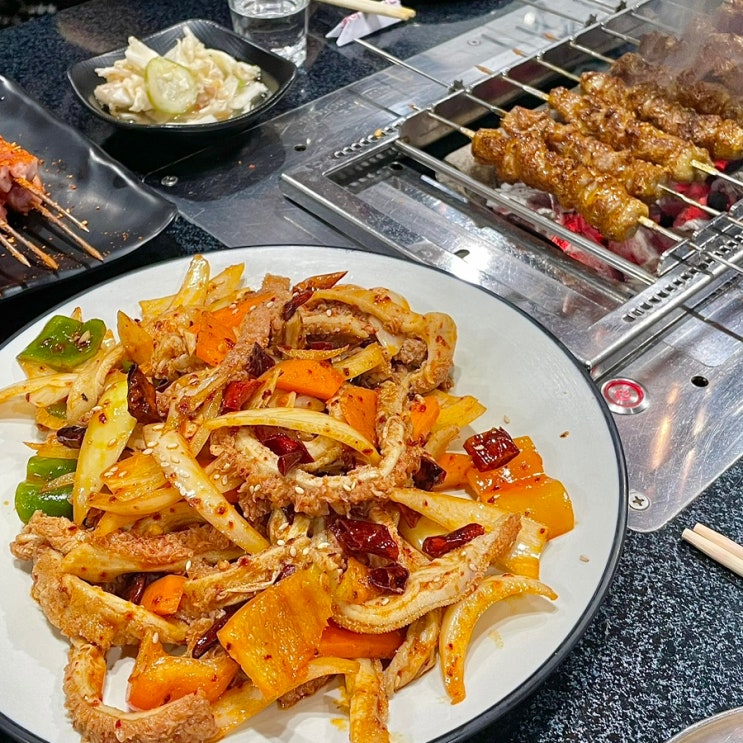  평택에서 제일 맛있는 존맛 양꼬치 매운깐양볶음 주문 필수 안중 칭따오양꼬치