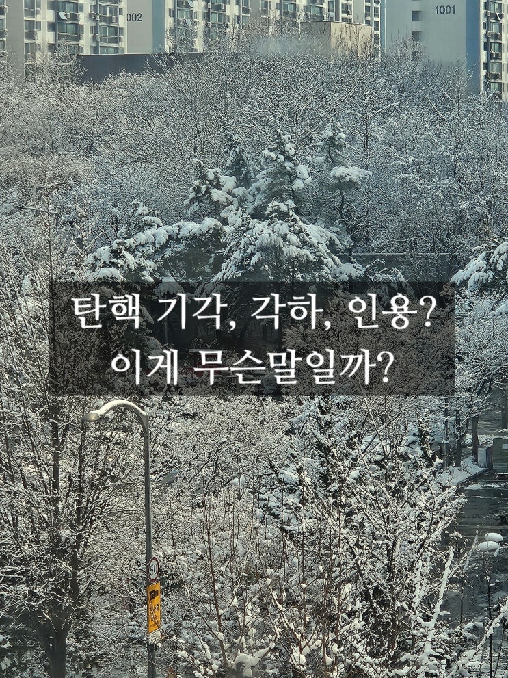 탄핵 <b>각하</b> <b>뜻</b> 인용, <b>기각</b>과 차이점을 쉽게 풀어보자