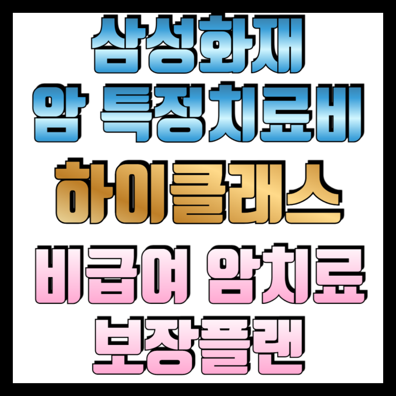 삼성화재 하이클래스 암주요치료비보험 2만원대 프리미엄 보장