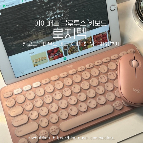 아이패드용 로지텍 블루투스 키보드 + 마우스 세트(K380S+M350S)후기 / 연결방법
