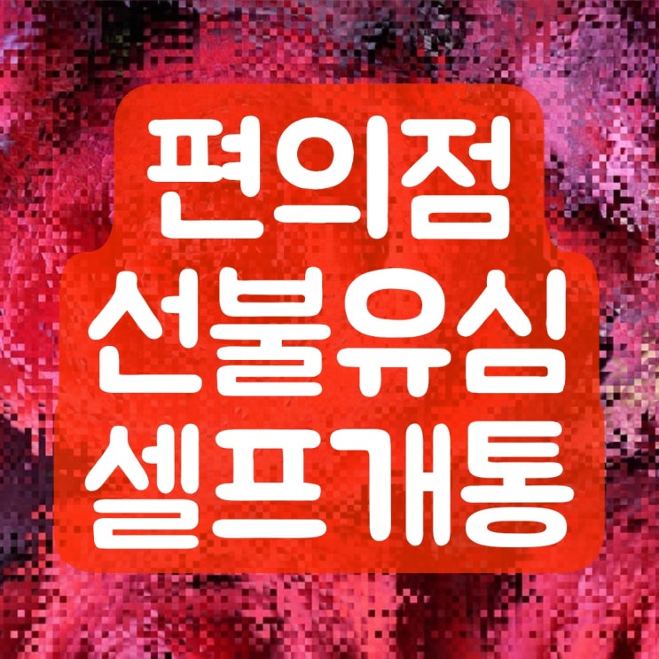  편의점 선불유심으로 비대면 셀프 개통 해봤어요