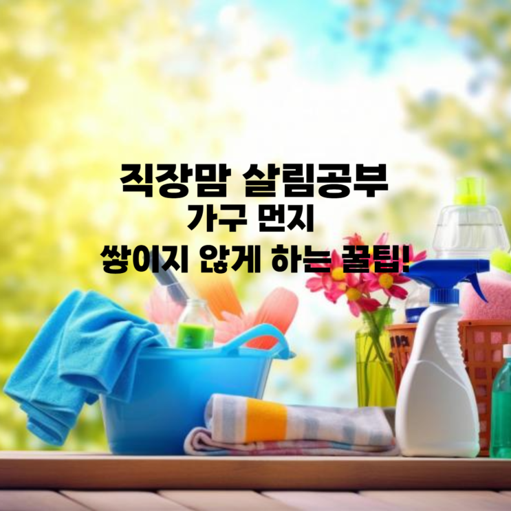  봄맞이청소! 가구 먼지 쌓이지 않게 하는 꿀팁!