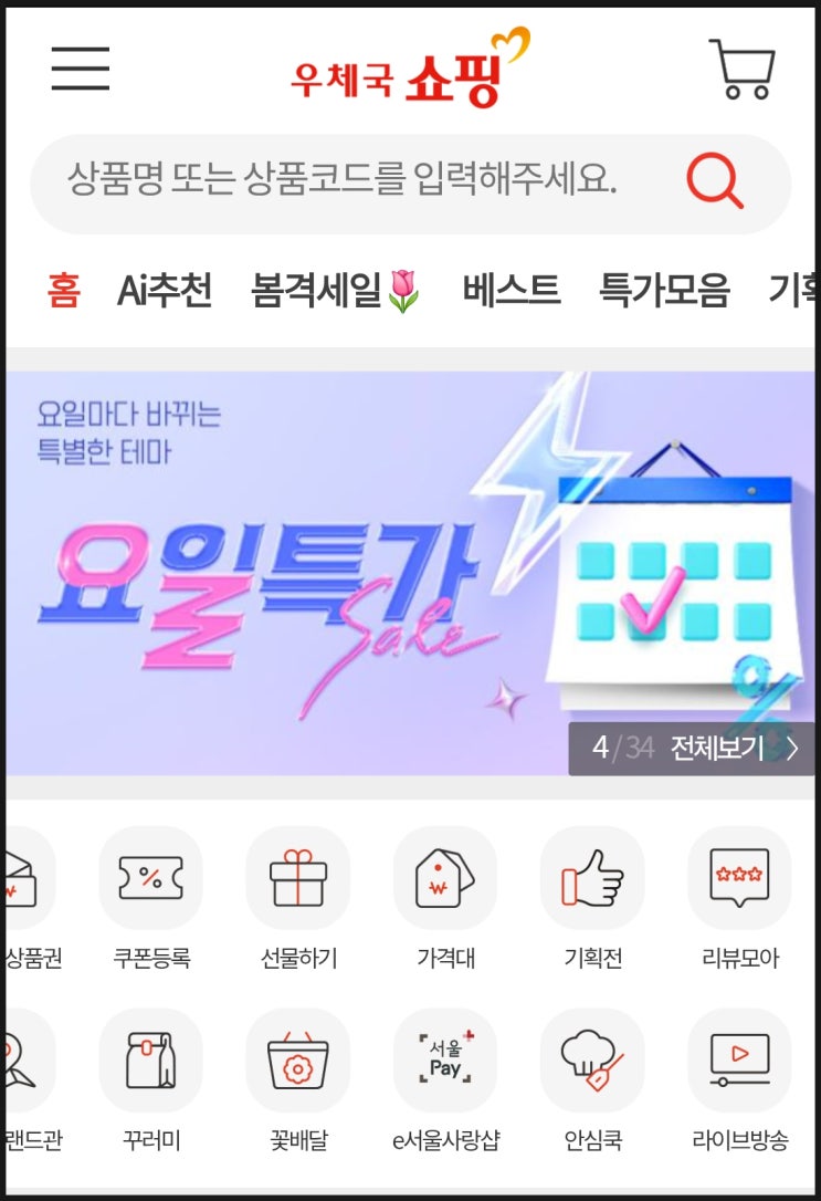  서울페이 온라인 사용처 (ft. 우체국쇼핑몰)