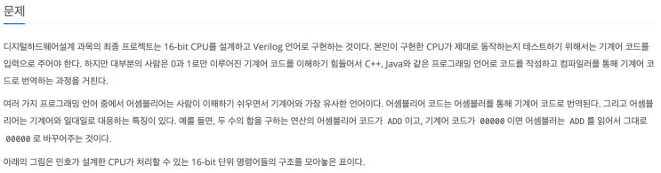  [백준 16506] CPU