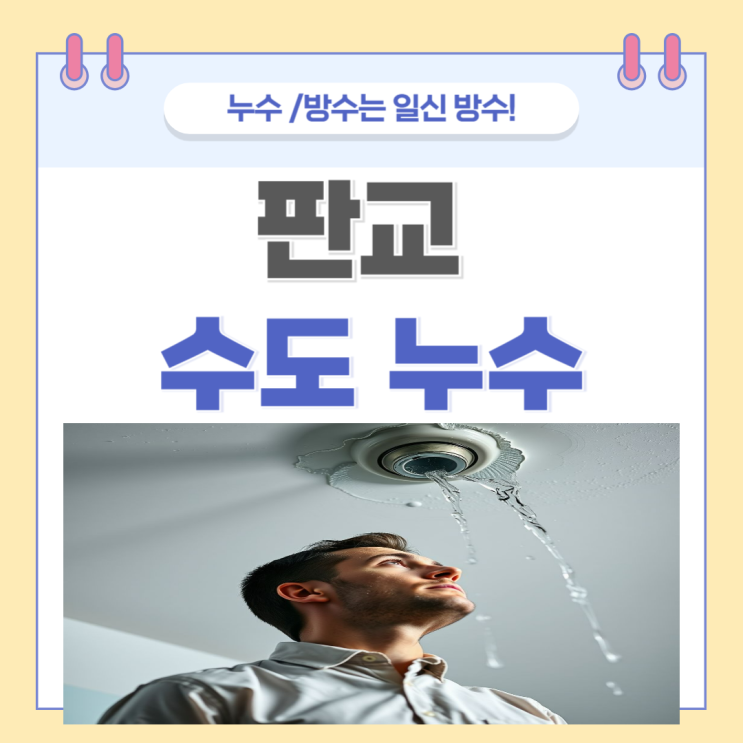  판교 수도누수 아파트 거실 천장 누수공사 비용 일상생활배상책임 처리방법