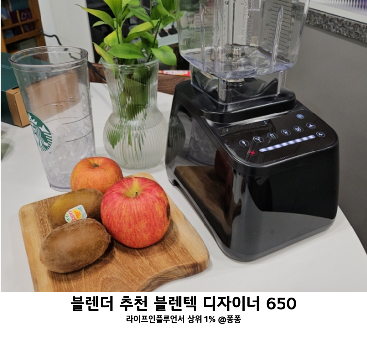  블렌더 추천 블렌텍 디자이너 650 초강력 과일 얼음 믹서기 소형가전 주방용품