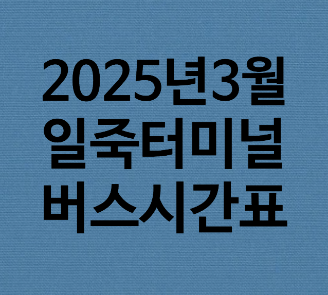  일죽터미널 시간표 2025년 3월 촬영본 / 터미널 이용방법 / 공도 직행버스