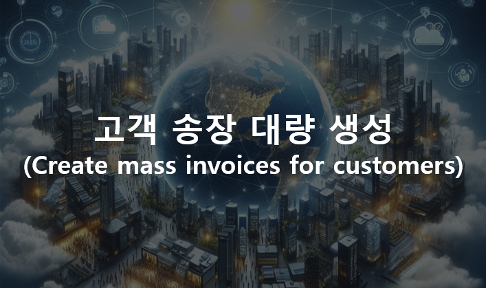  채권(Accounts Receivable) : 고객 송장 대량 생성(Create mass invoices for customers)