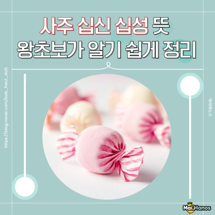  사주 십신 십성 뜻 왕초보가 알기 쉽게 정리