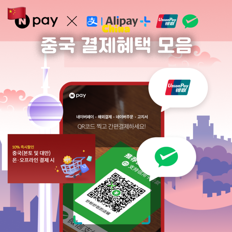  중국 상하이 결제 혜택 모음 (네이버페이 ・ 유니온페이 ・ 하나 트래블로그 ・ 트래블고)